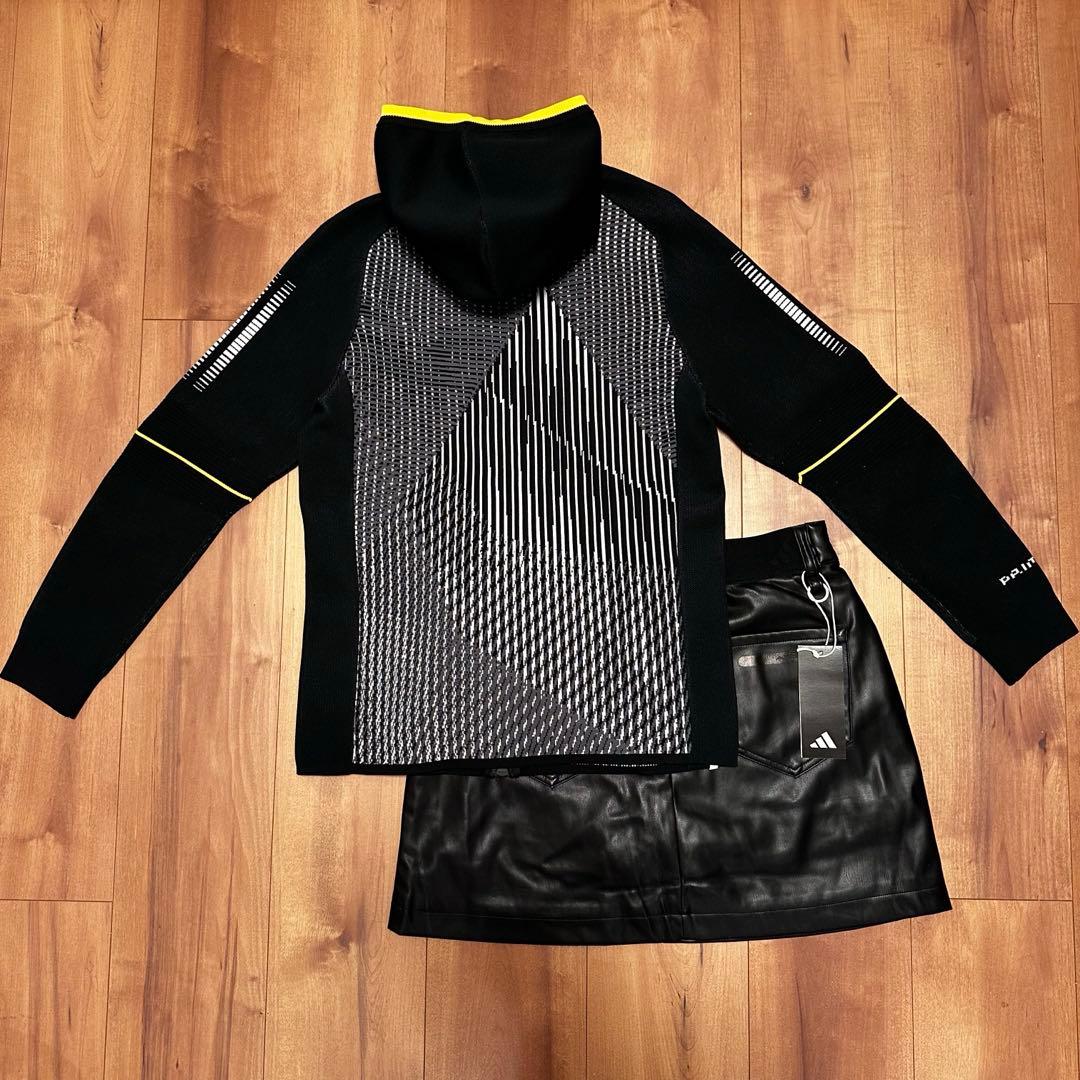 プライムニット　フルジップジャケット　レザースカート　春秋冬　セットアップ　L