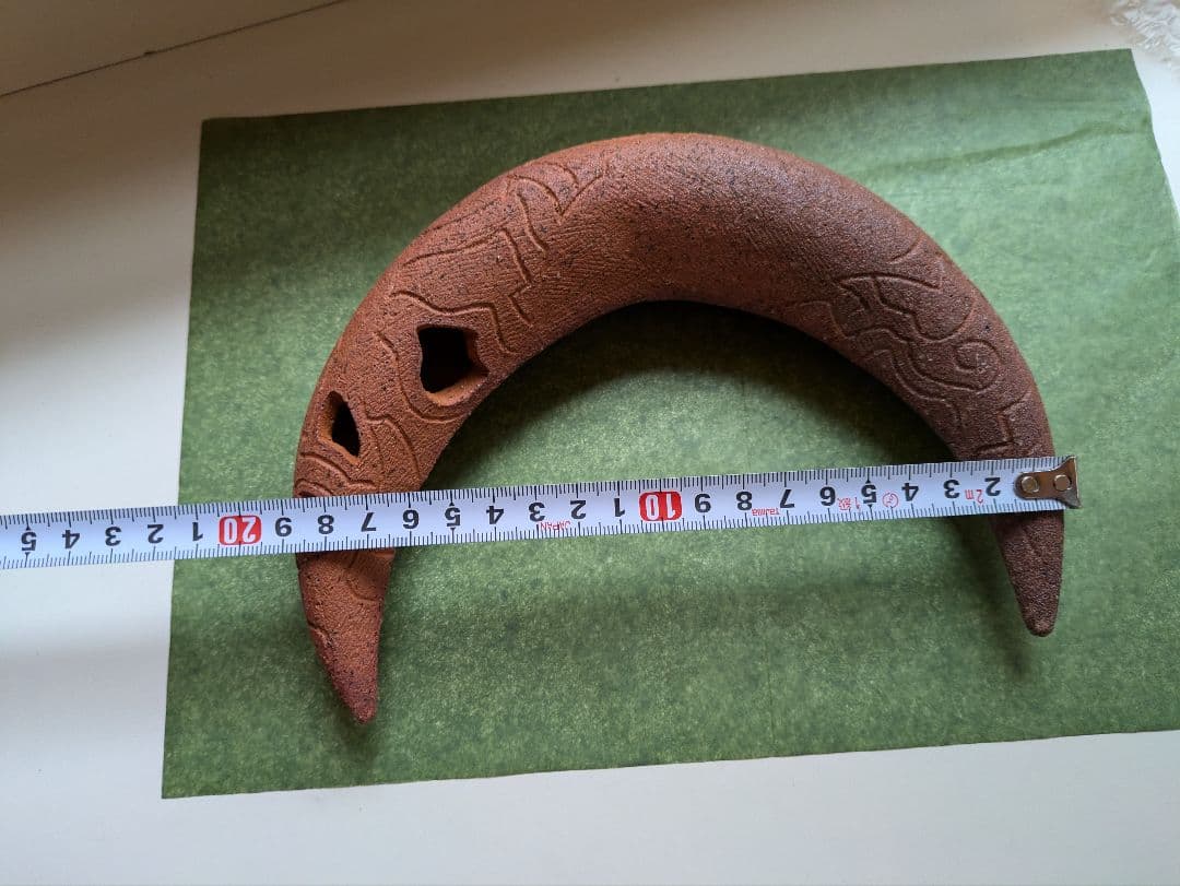 みかん　肥後博己　オブジェ　月　花器　陶　花生け　壁掛け