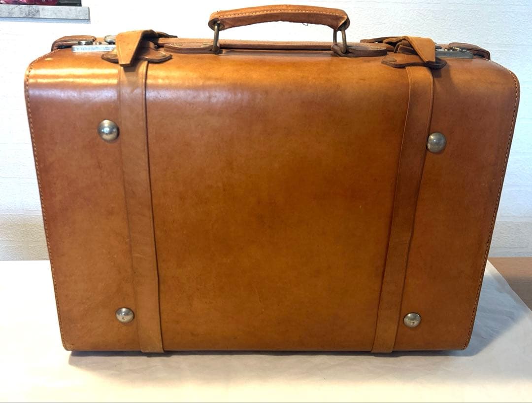 本革　レトロ　バッグ　キャリーケース