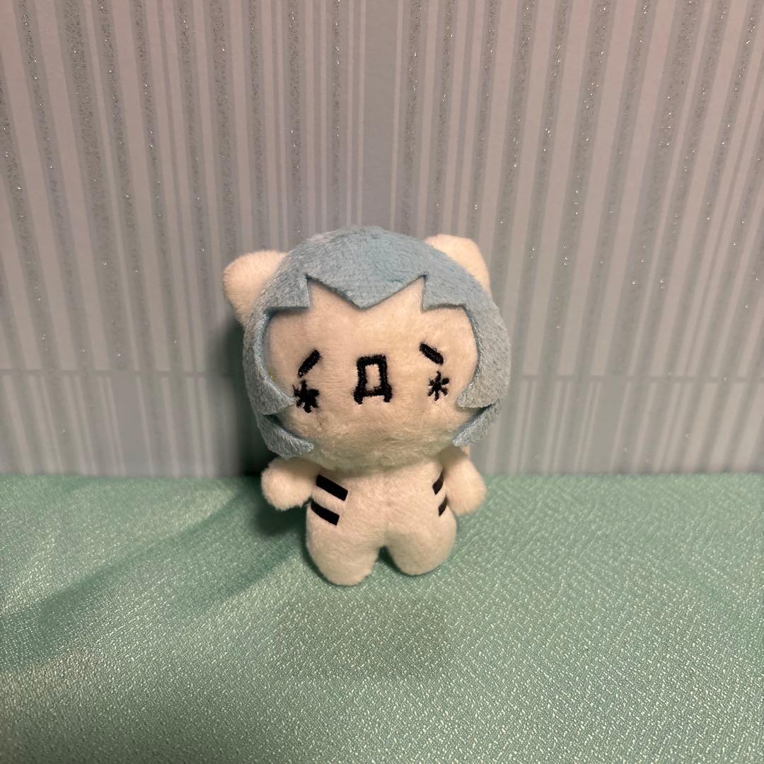 【かおもじネコ】新形態 マスコットBC エヴァンゲリオン 綾波レイ風ぬいぐるみ