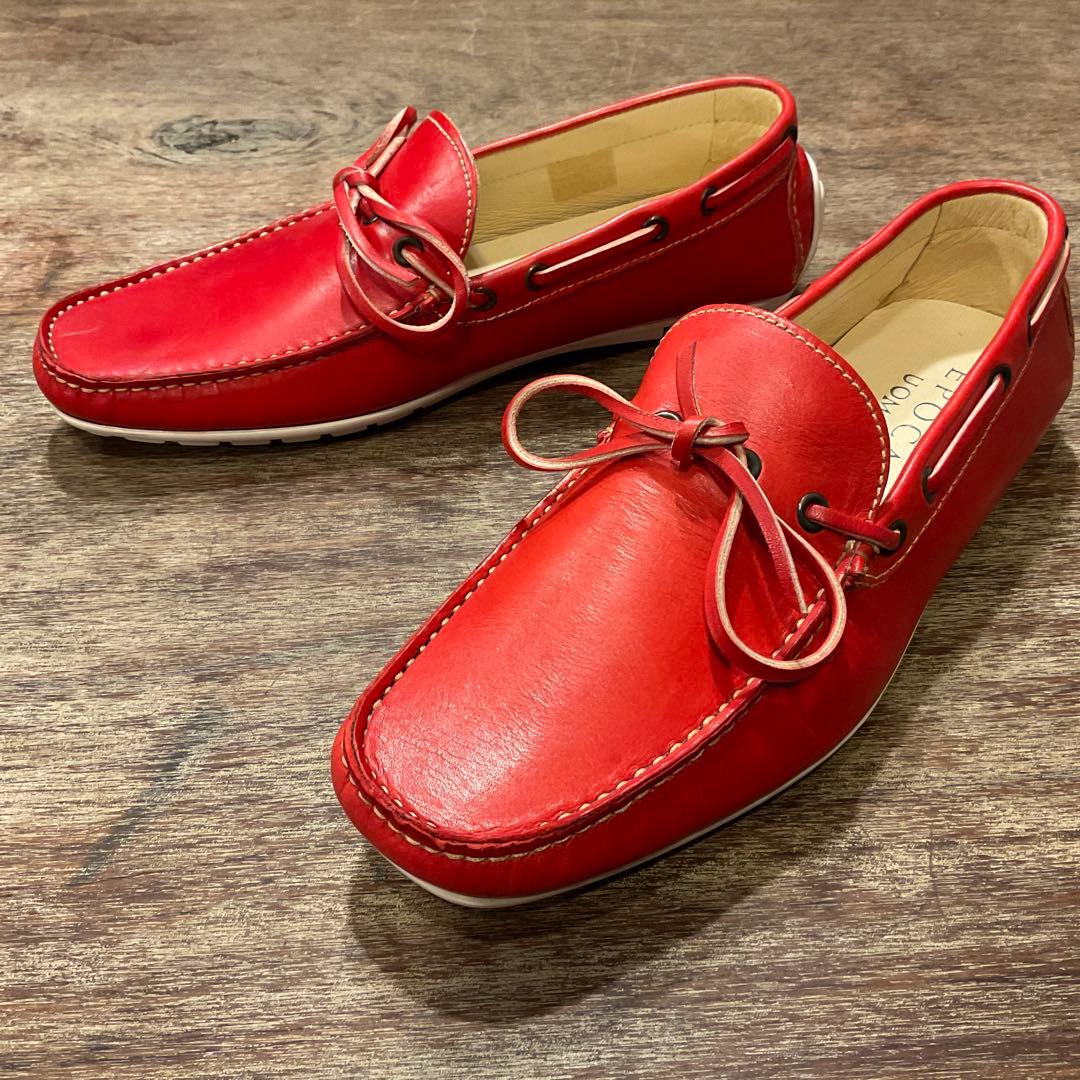 未使用品！エポカウォモ レザー ドライビングシューズ 1351 メンズ 40