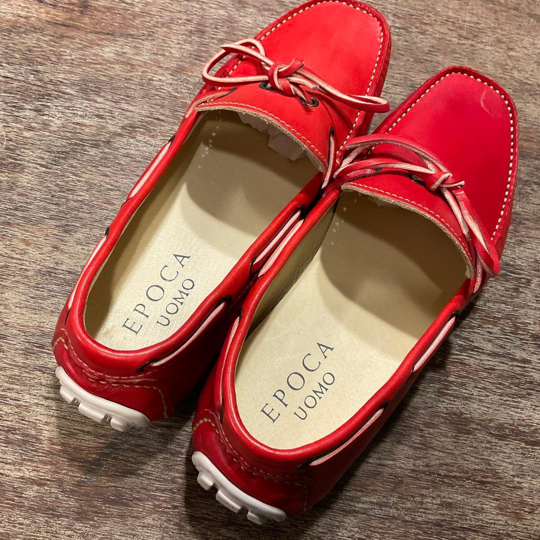 未使用品！エポカウォモ レザー ドライビングシューズ 1351 メンズ 40