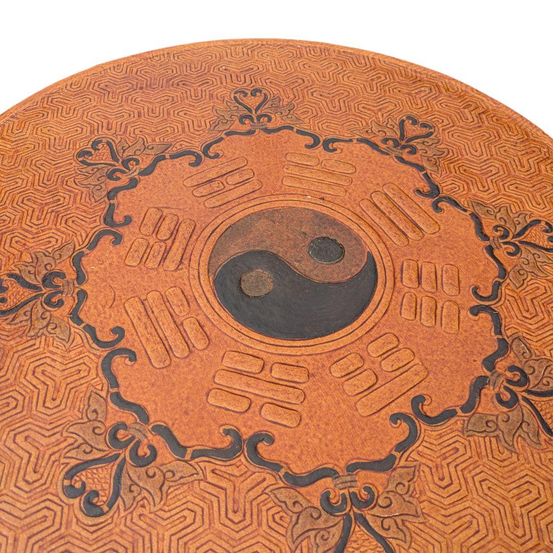 李朝 太極図 八卦 青海波 座布団 伝統工芸 骨董 古美術 古民具 アンティーク