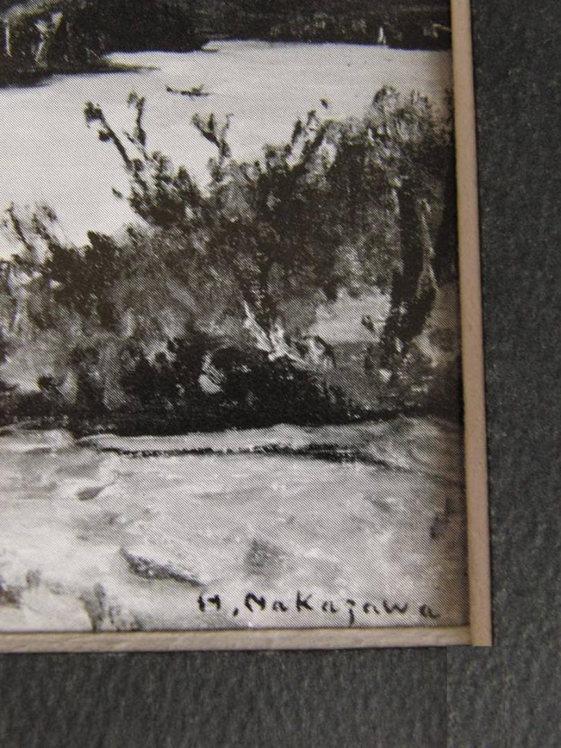 中沢弘光、「赤城湖畔」、希少な画集の額装画