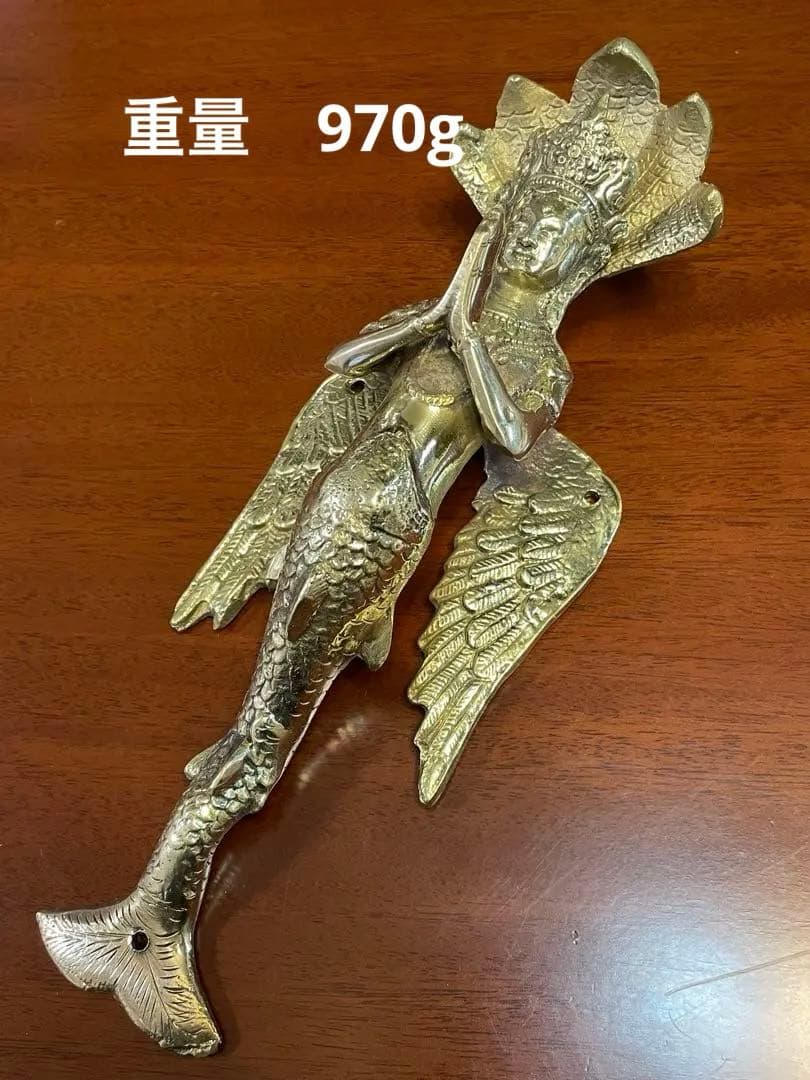 新品 送料無料 アジアン ドアハンドル ナーガ 蛇神 龍神 約27㎝⑨