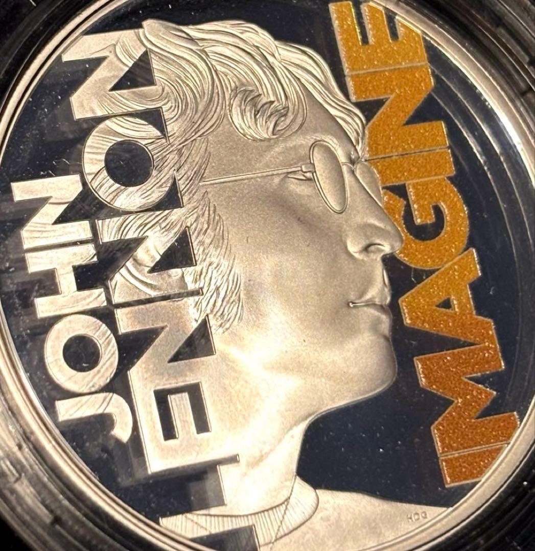 【5000枚限定 #717】2025 英国 ジョン・レノン 1オンス カラー銀貨