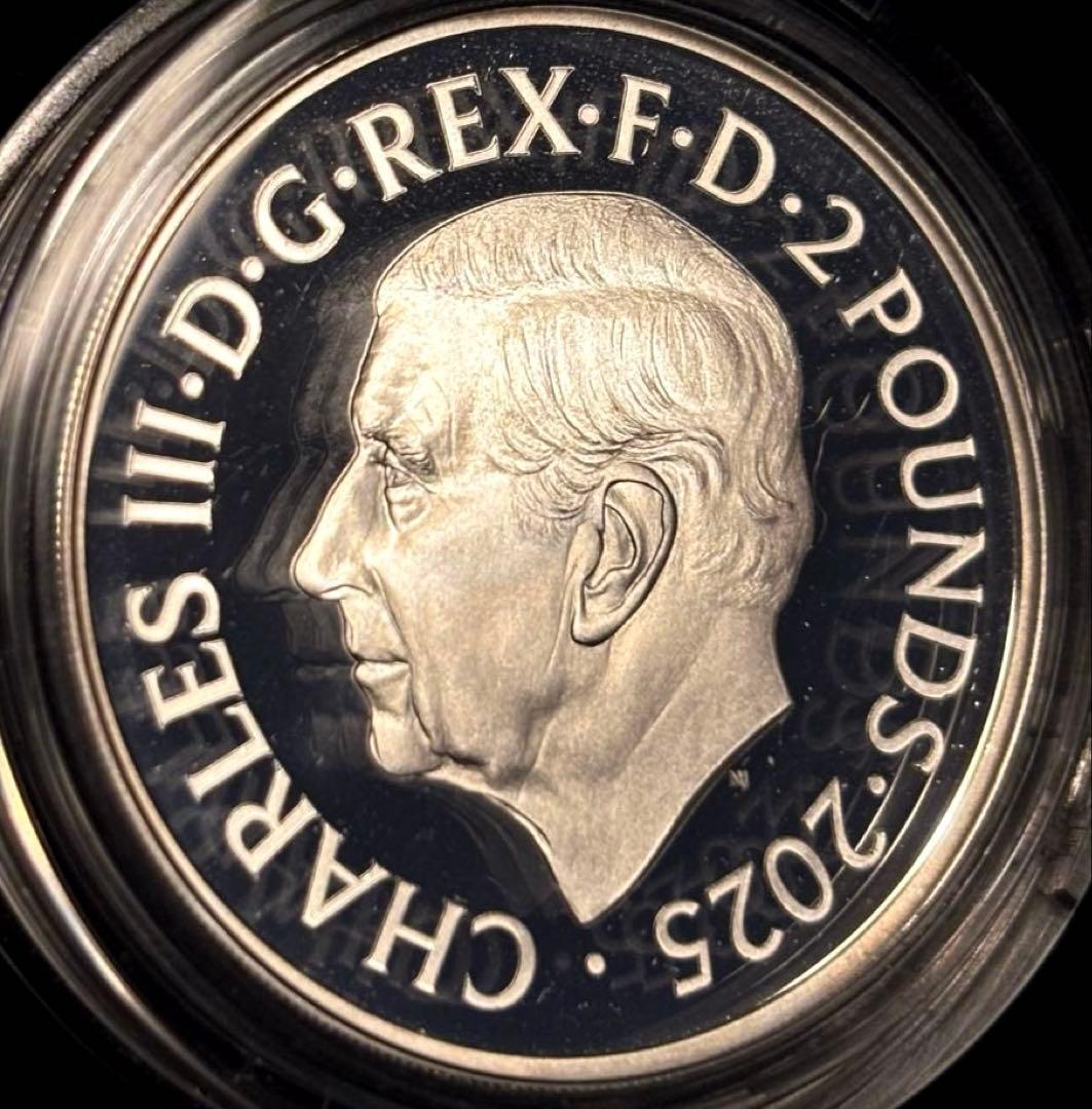 【5000枚限定 #717】2025 英国 ジョン・レノン 1オンス カラー銀貨