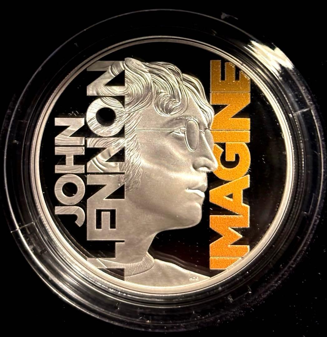 【5000枚限定 #717】2025 英国 ジョン・レノン 1オンス カラー銀貨