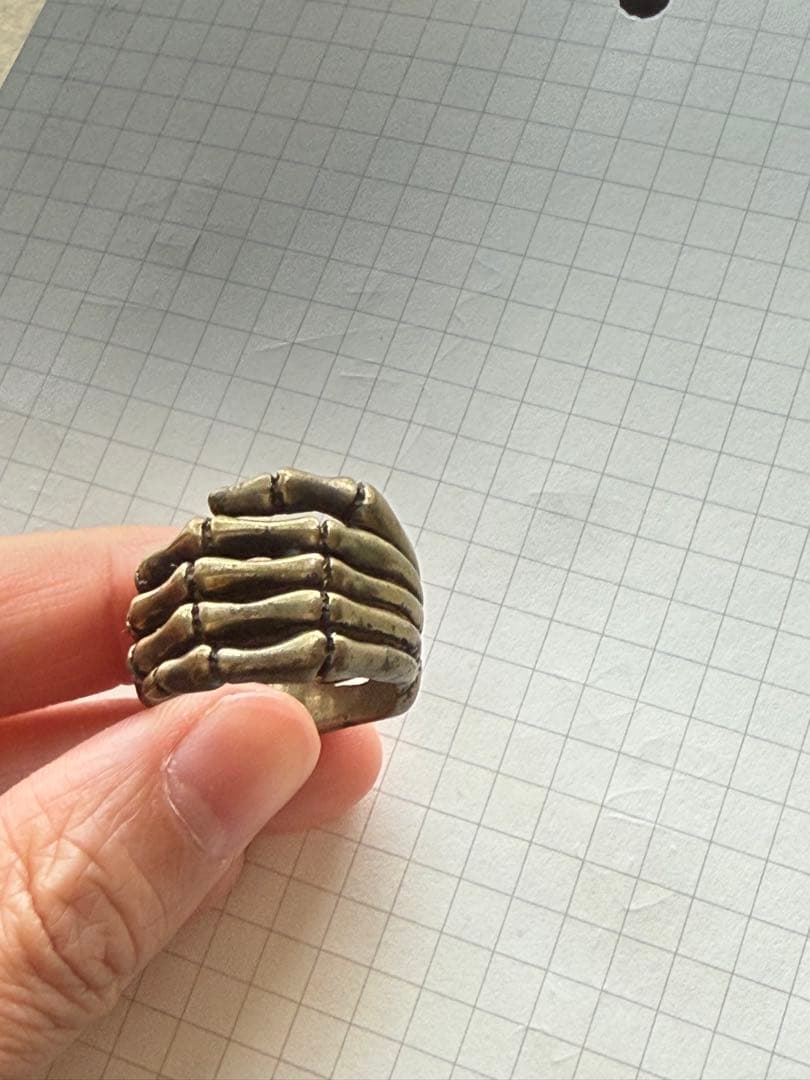 k18ブロンズ 骨の手 デザインリング