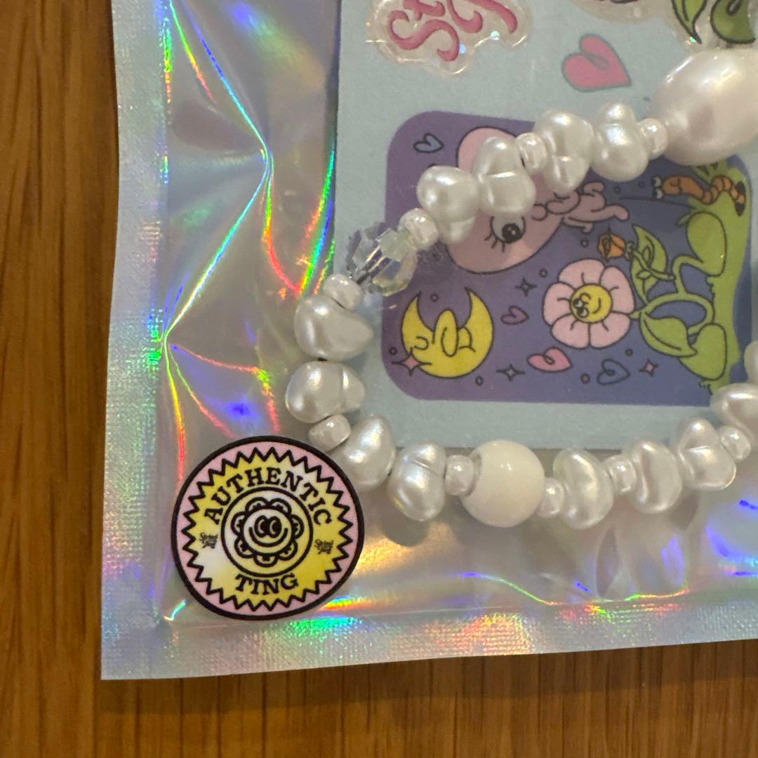 【正規品】String Ting ストリングティング　ストラップ　パール　白