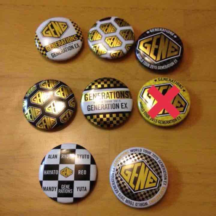 GENERATIONS 缶バッチ