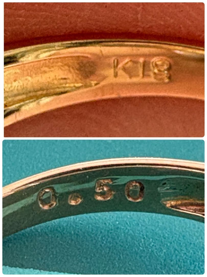 k18ゴールド ✨メレダイヤ0.5ct✨地金リング❣️