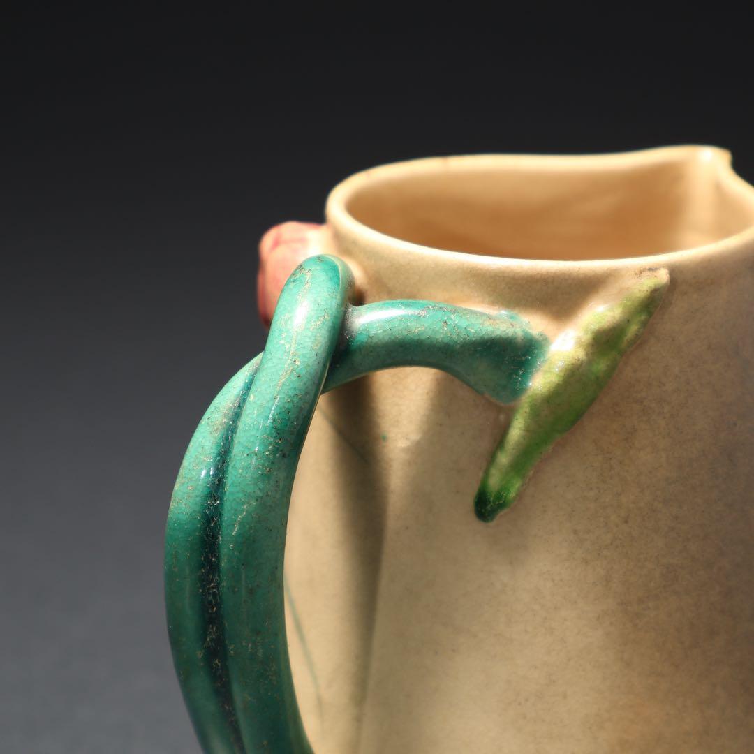 薩摩焼　錦光山　月に雁文水注　里帰り　骨董　R1574ダC