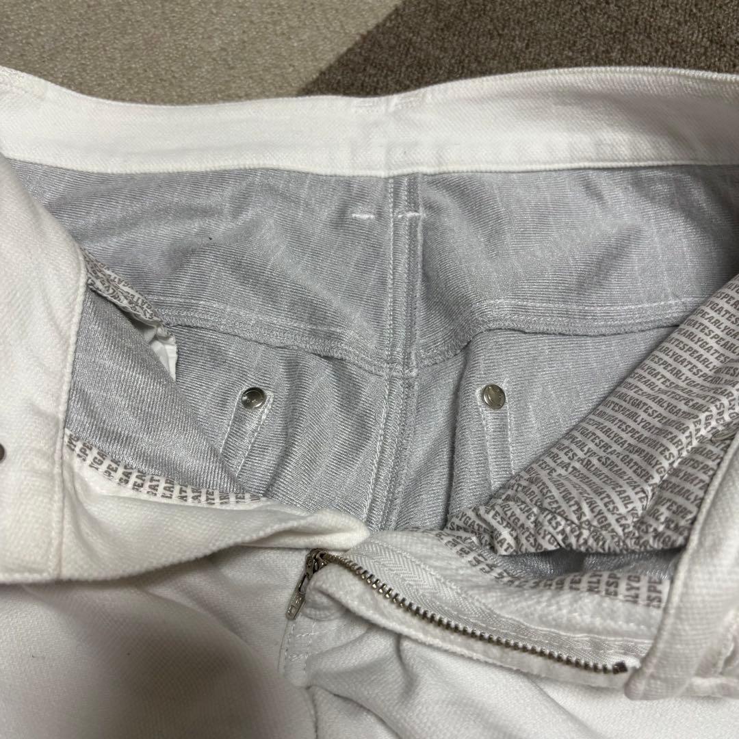 パーリーゲイツ　PEARLY GATES ゴルフパンツ　蓄熱裏起毛　ホワイト