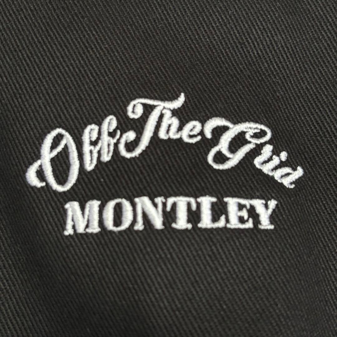 【美品】 Montley コットン ジップジャケット ブラック XL 刺繍