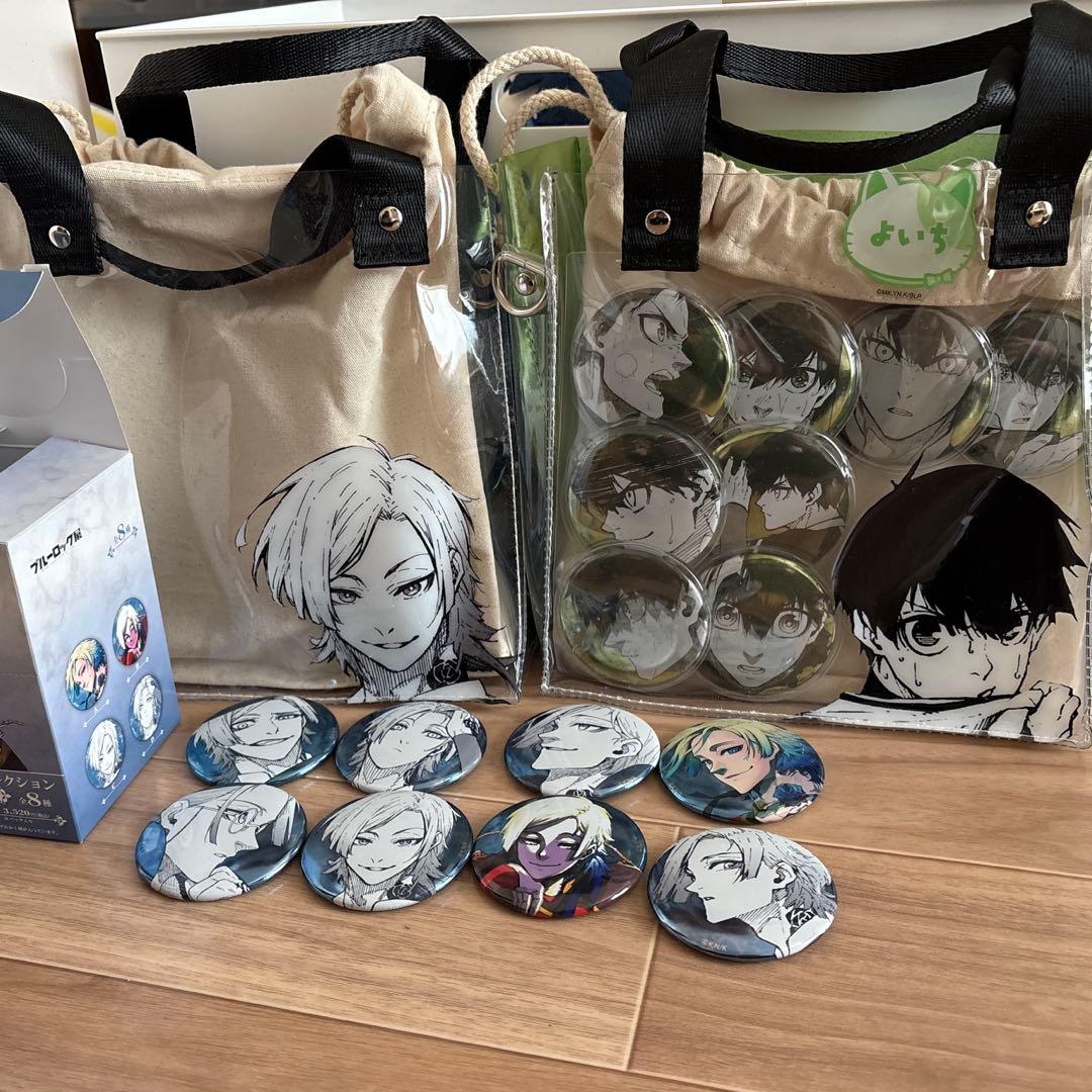 ブルーロック展 原画コマクリアバッグ 缶バッジ ミヒャエル・カイザー 潔世一