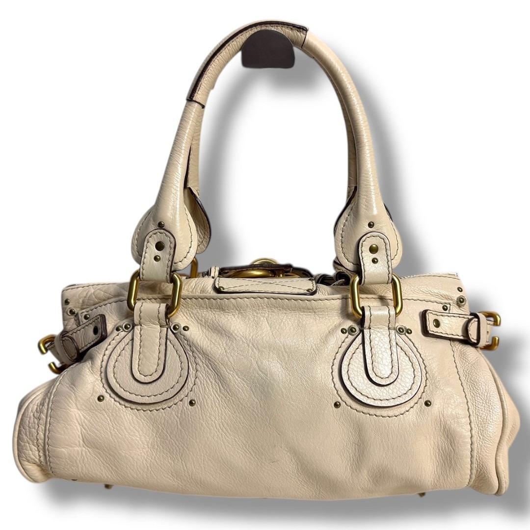 J7314 良品 クロエ Y2Kアーカイブパディントン ハンドバッグ アイボリー