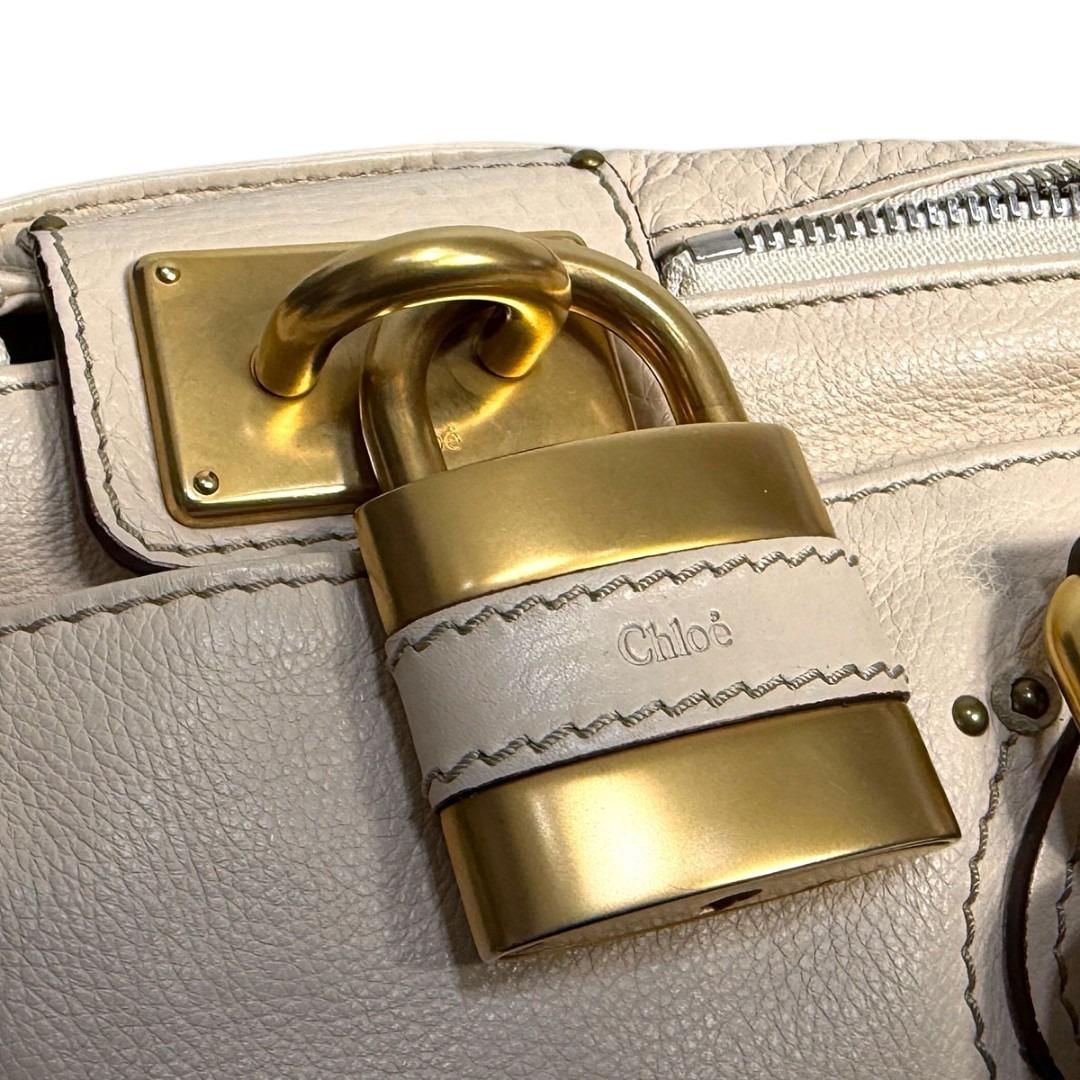 J7314 良品 クロエ Y2Kアーカイブパディントン ハンドバッグ アイボリー