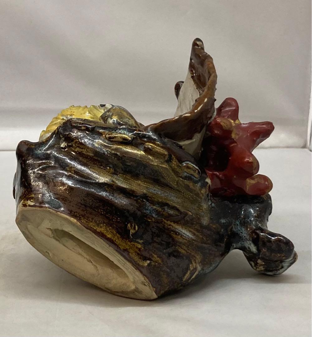 B192s  「宝船  置物」浅見安兵衛作　共箱　京焼　床飾