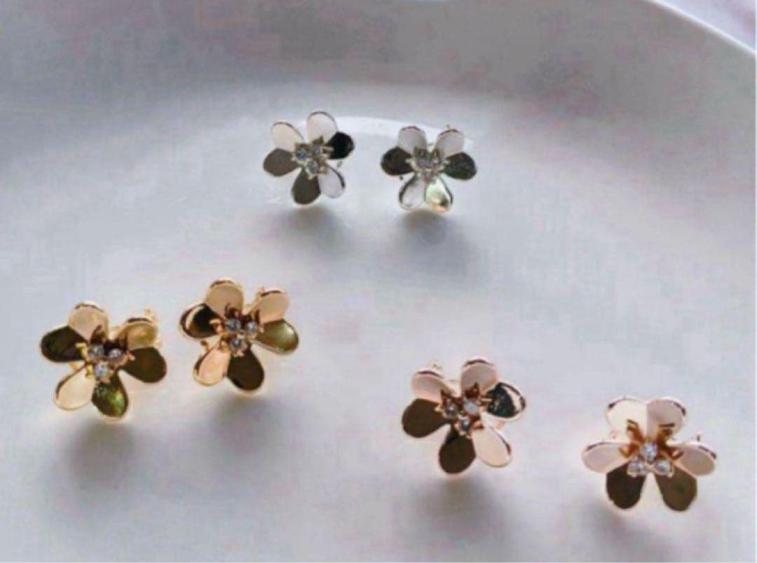 至高✨ハイクオリティ✨ラージサイズ　ダイヤモンド　ピンクゴールド　ピアス