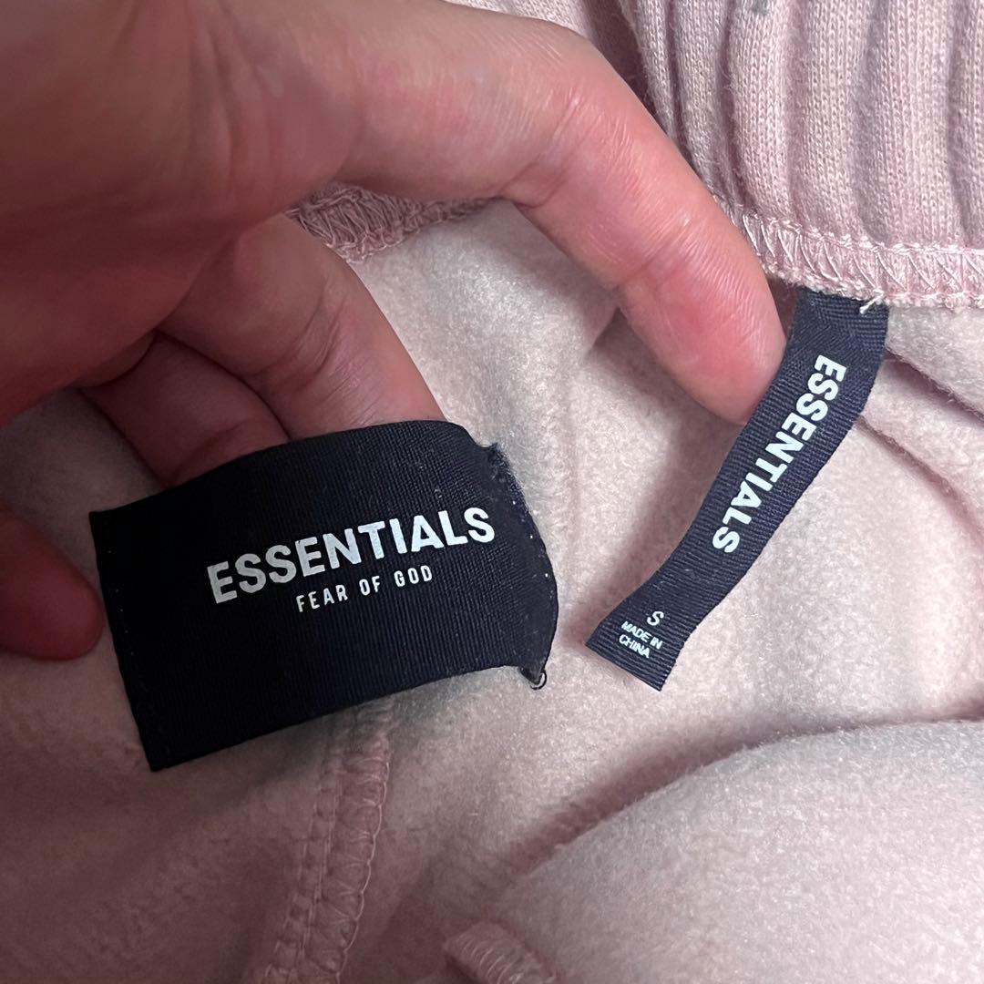 fog essentials スウェットパンツ反射フォント　ピンク裏起毛
