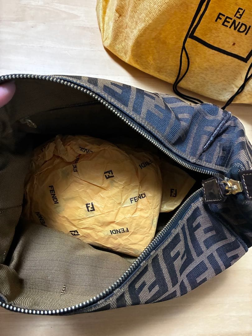 FENDI フェンディ ズッカ 柄バニティバッグ ブラウン 茶