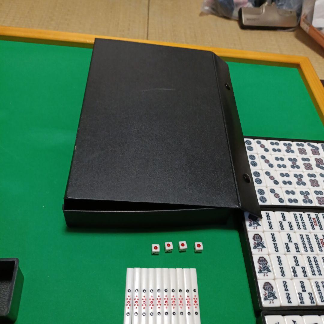 折りたたみ式　座卓式 手混ぜ 麻雀卓セット　脚つき