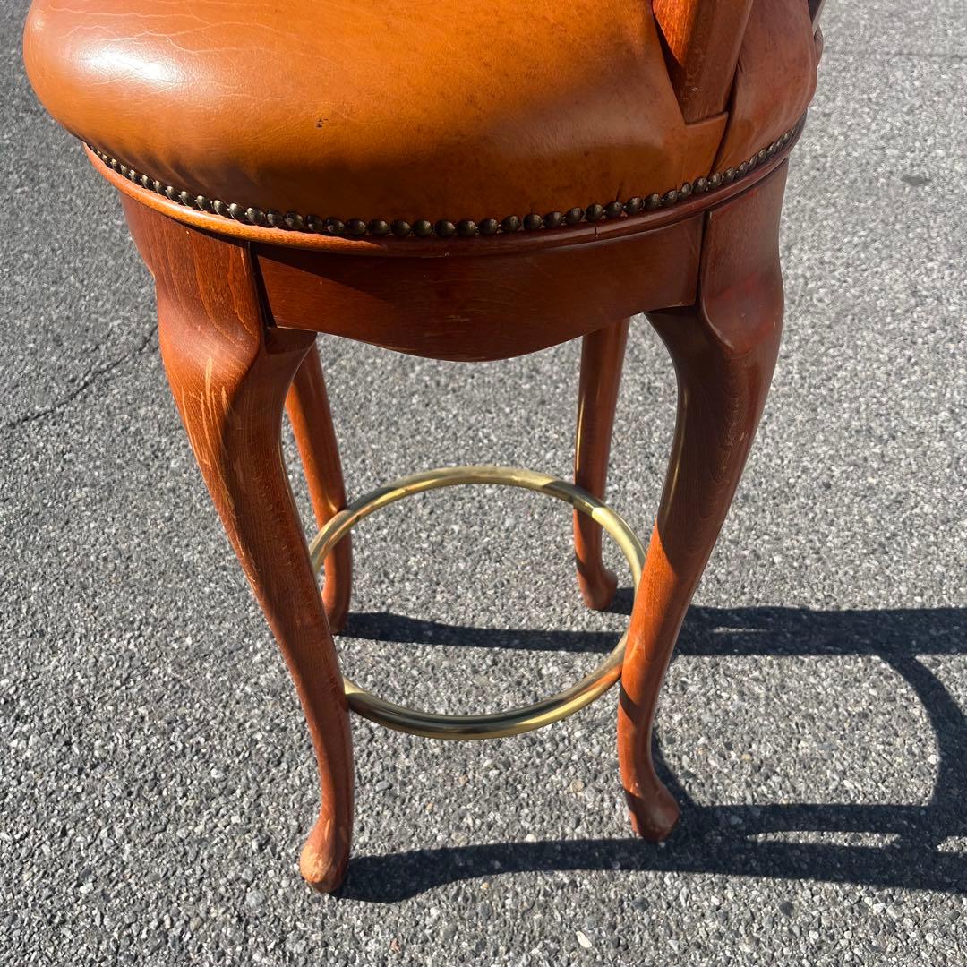 Casa Padrino ラグジュアリー　バロックレザー　バススツール　ブラウン