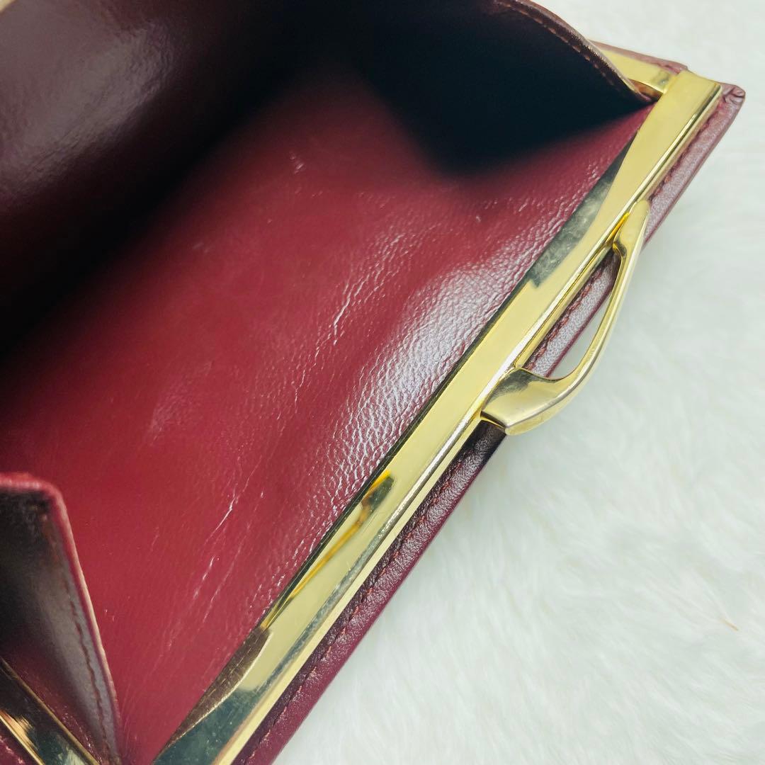 未使用級正規品Cartier カルティエ がま口 マストライン 三つ折り 希少