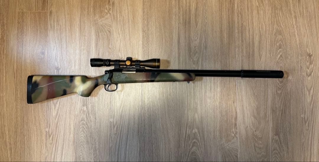 迷彩スナイパーライフル VSR-10 シモンソン製 スコープ＆サイレンサー付き