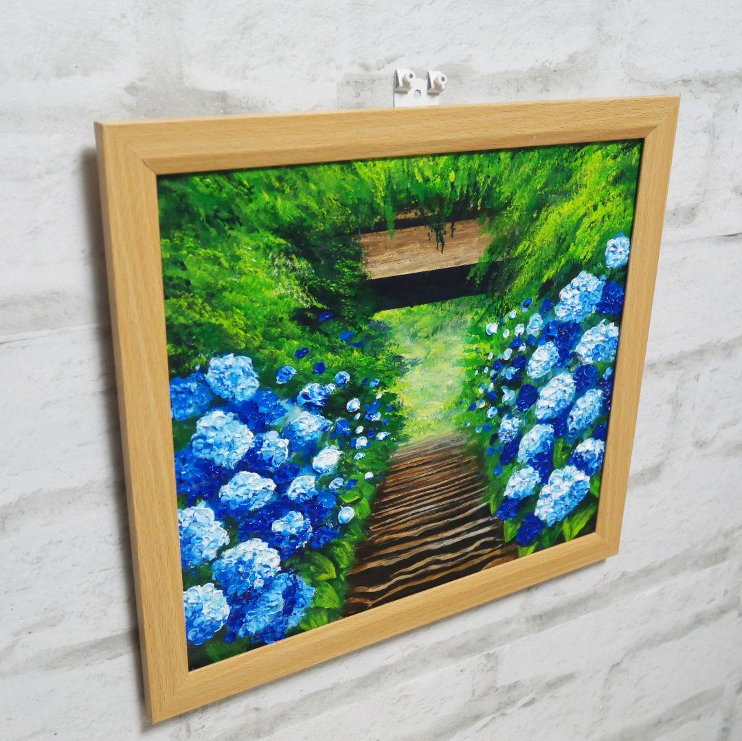 油絵 油彩 油彩画 絵 絵画【紫陽花寺】