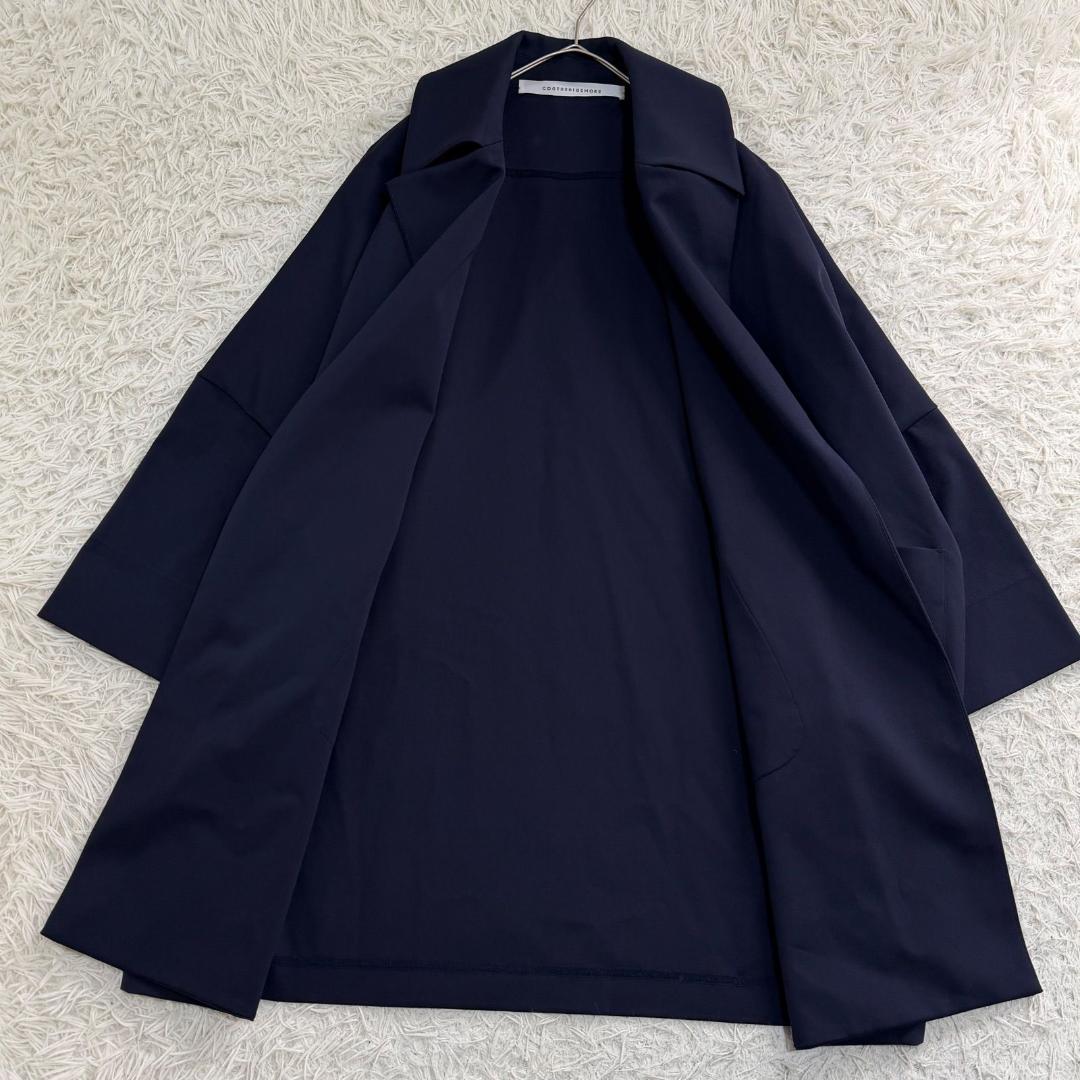 16508✨コグザビッグスモーク チェスターコート ドルマン ネイビー