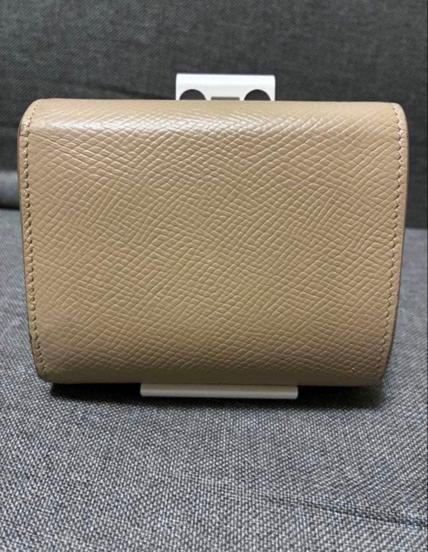 セリーヌCELINEスモール トリフォールド ウォレット ベージュ 美品