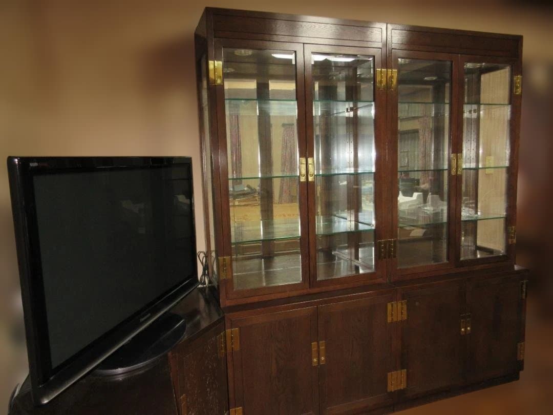 カリモク　最高峰　domani 　モーガントン　ガラス扉付きキャビネット　右側