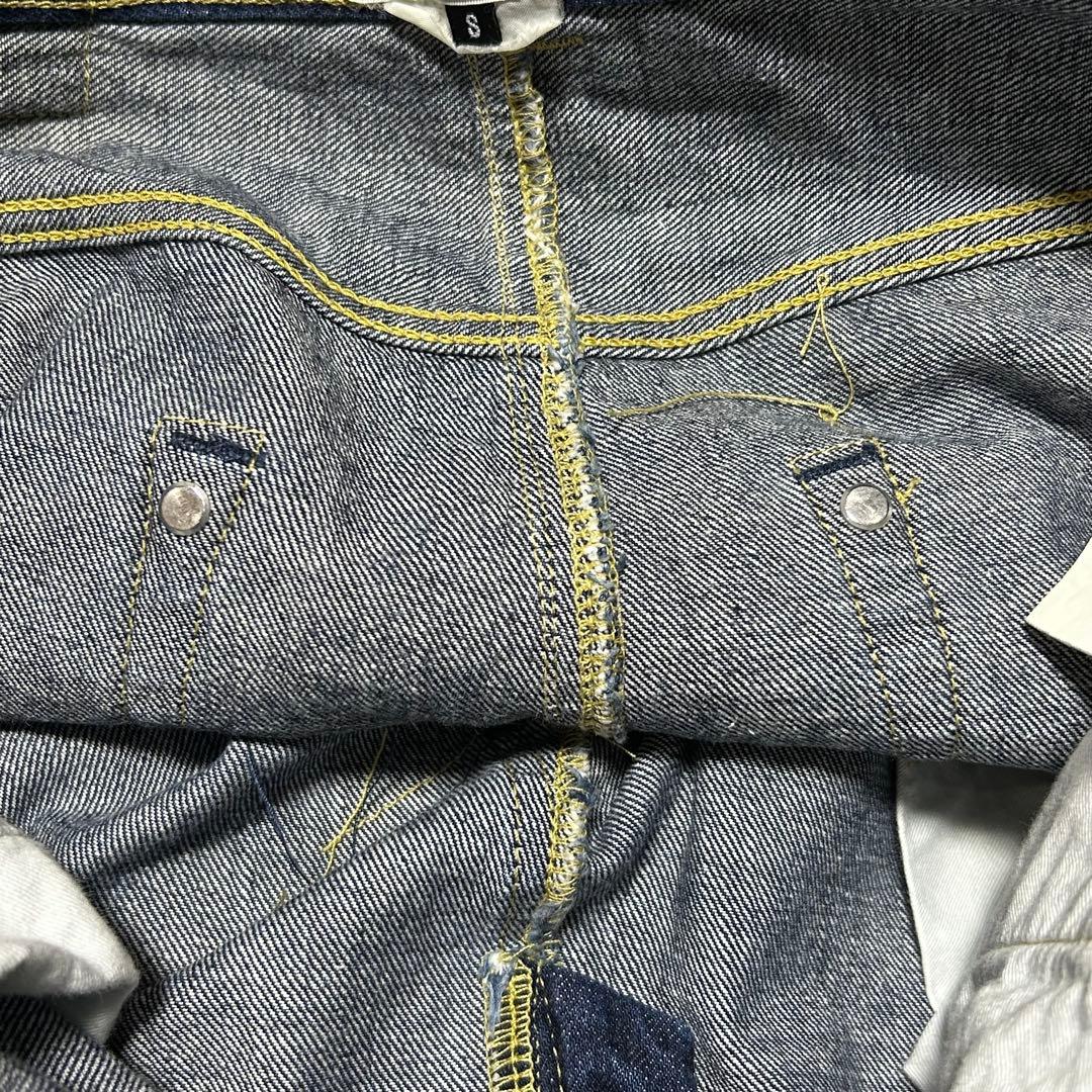 ガンリュウサルエルデニムパンツSセルビッチ赤耳コムデギャルソン日本製古着