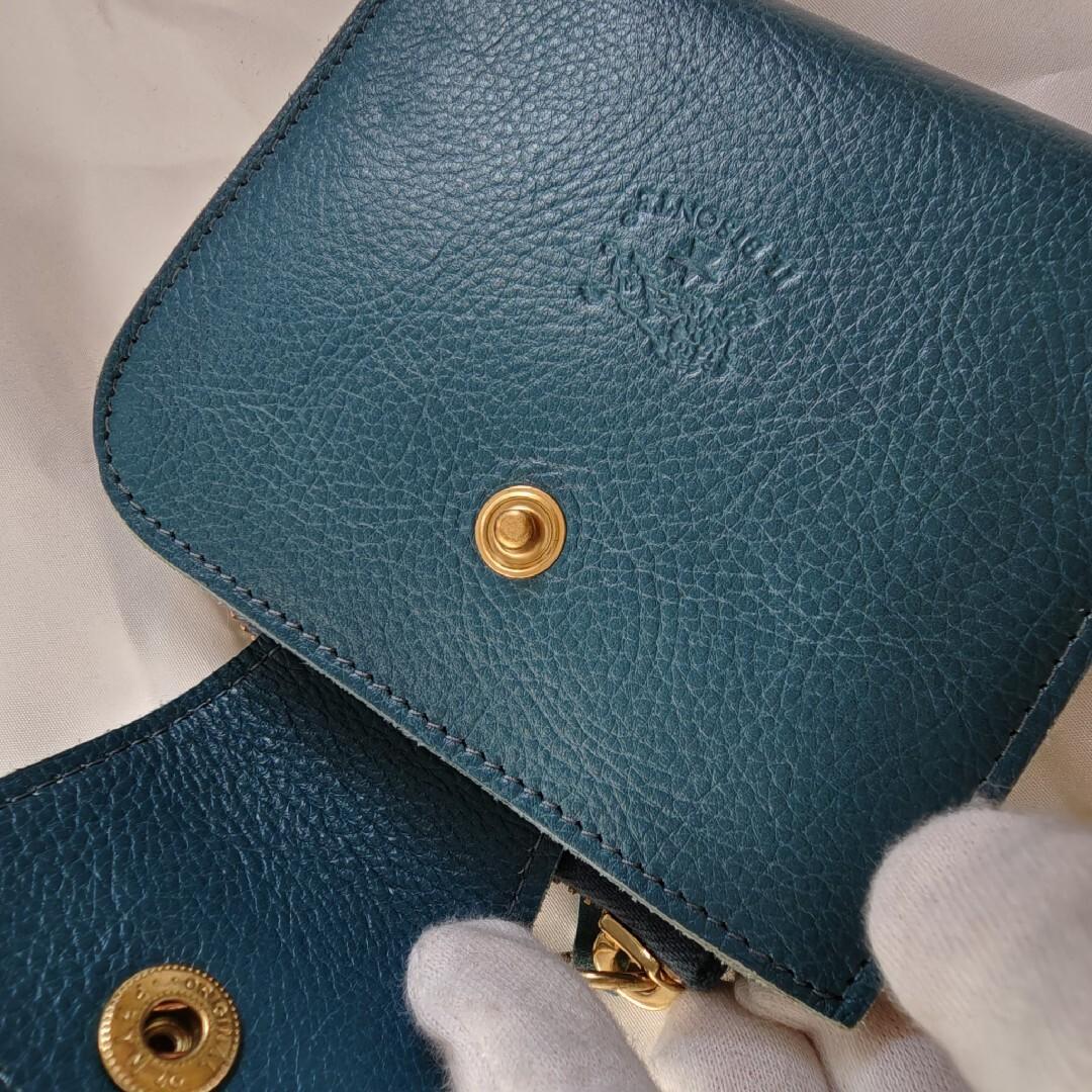 未使用級　イルビゾンテ 二つ折り財布 ☆ブルーデニム☆