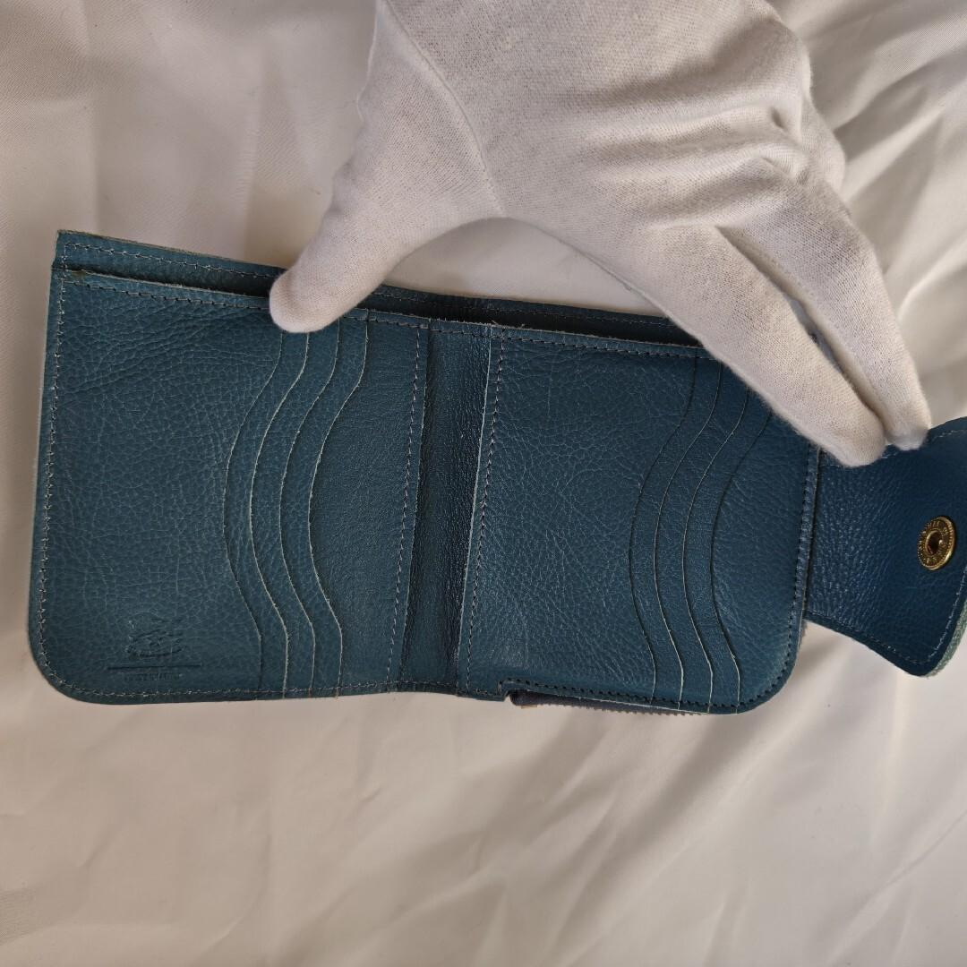 未使用級　イルビゾンテ 二つ折り財布 ☆ブルーデニム☆