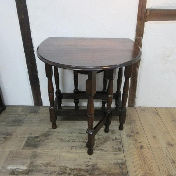 イギリス アンティーク 家具 ゲートレッグテーブル ダイニング 英国 6634d