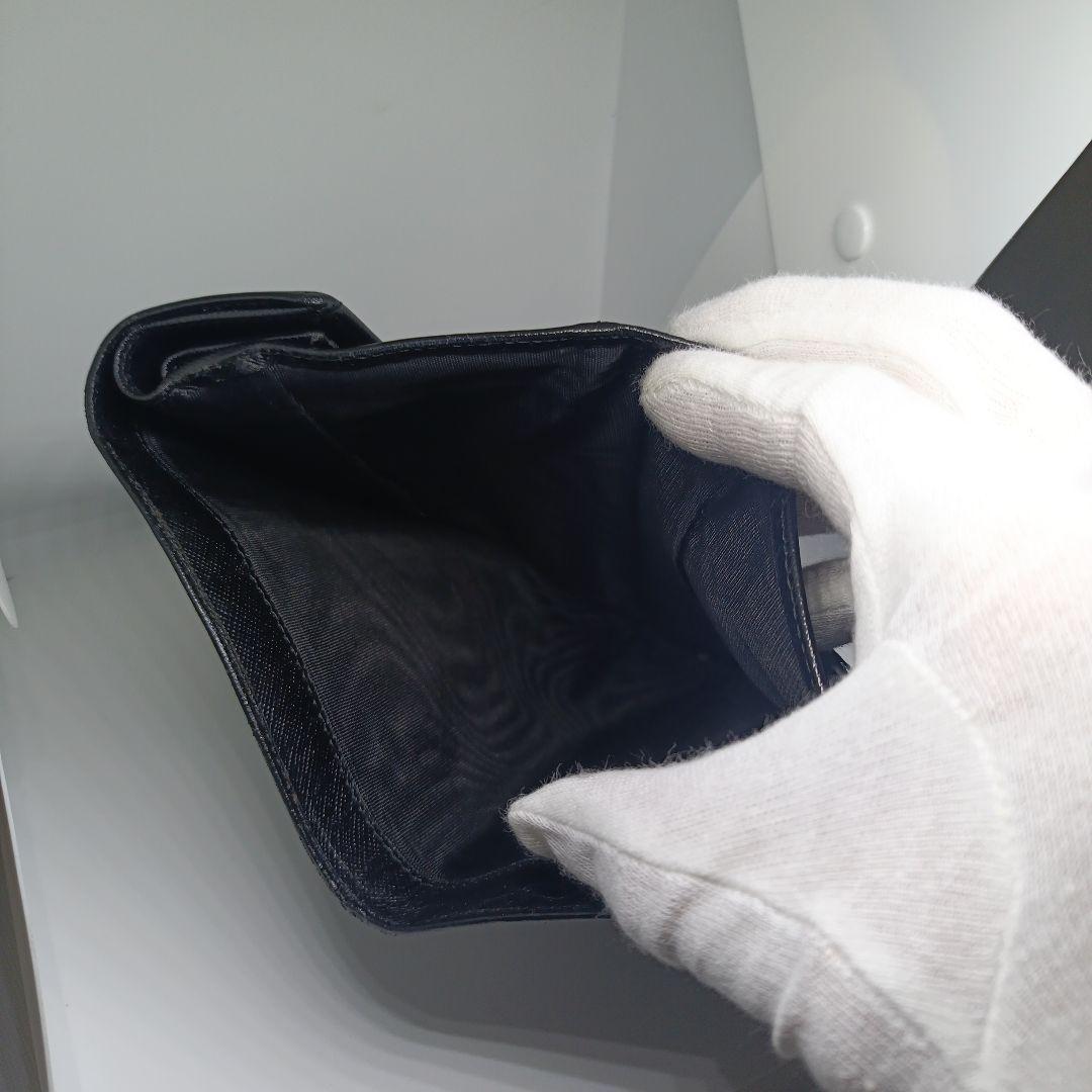 プラダ三つ折り財布 PRADA折財布ブラック