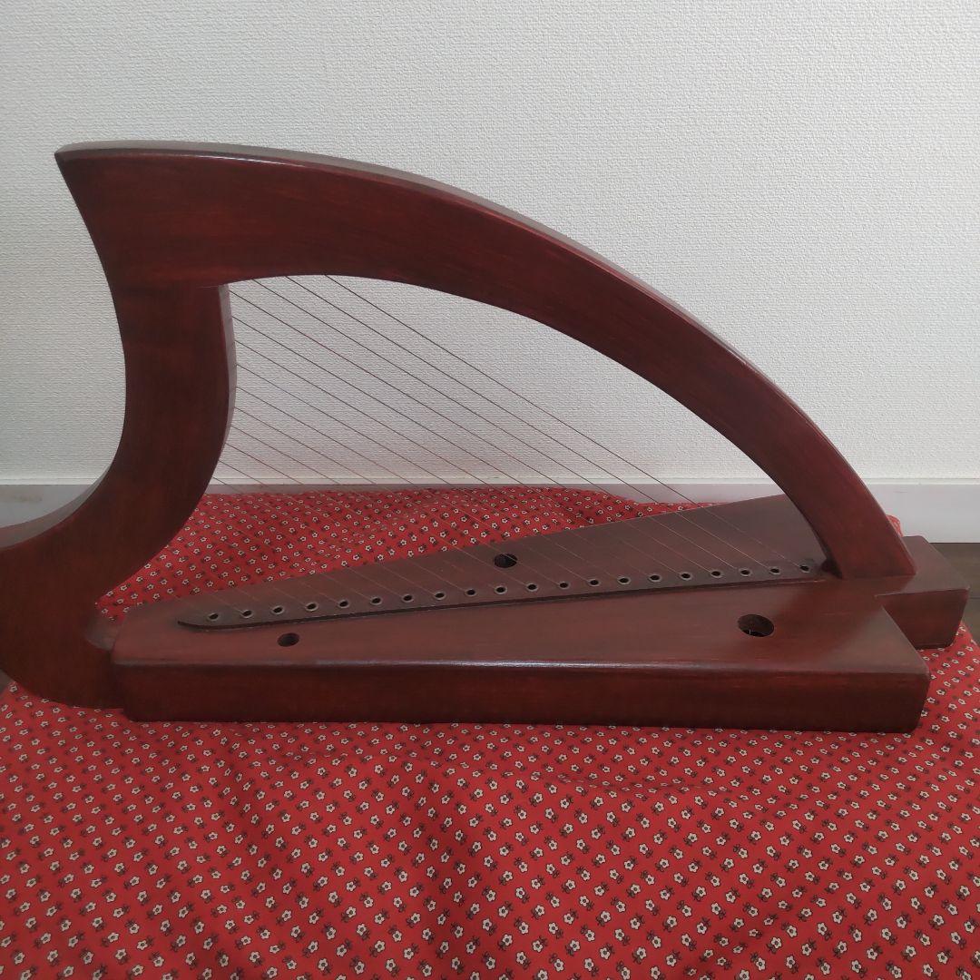 金属弦ハープ　曲集とスペア弦つき