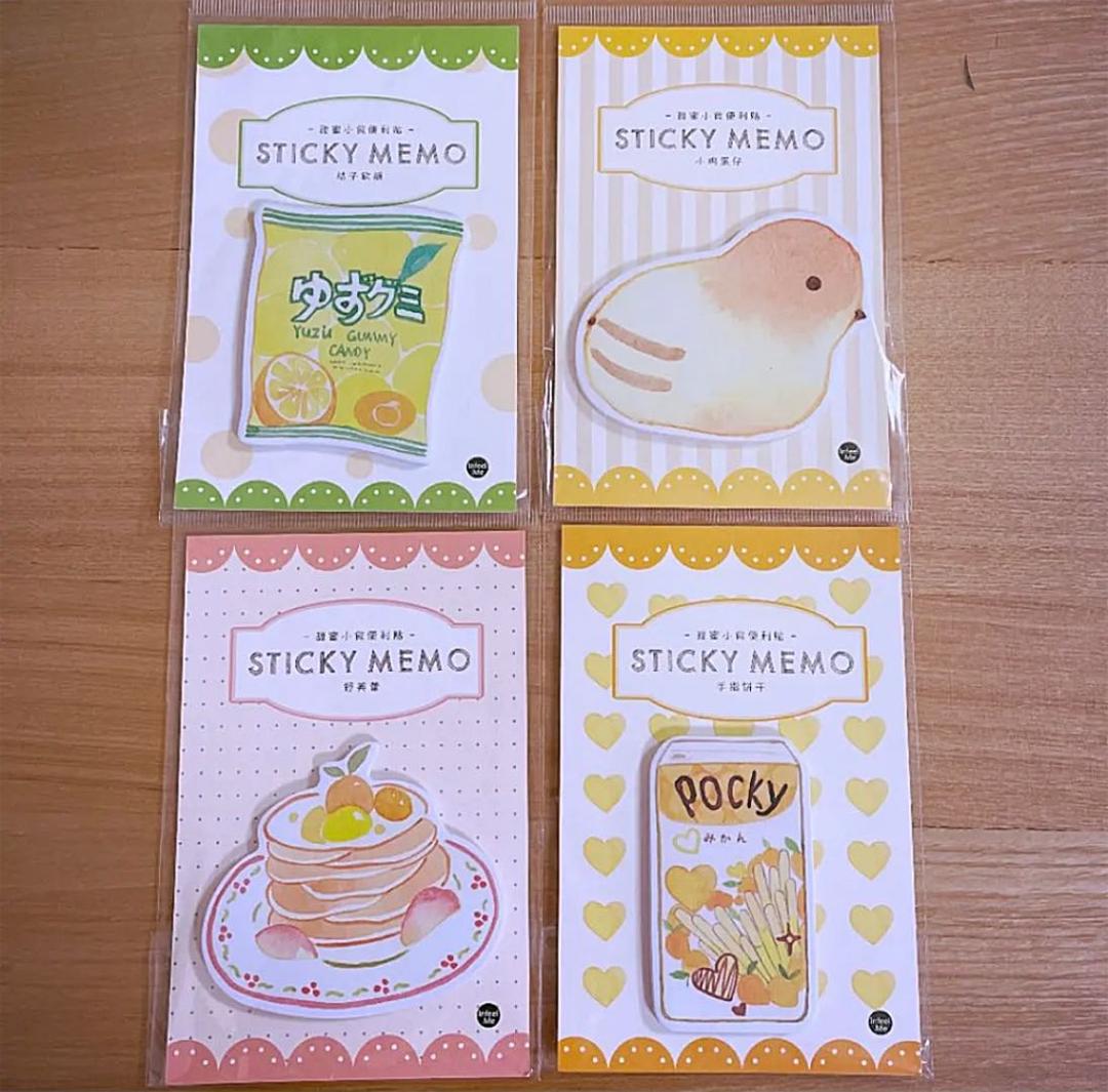 海外製 付箋 メモ スイーツ系② 4種