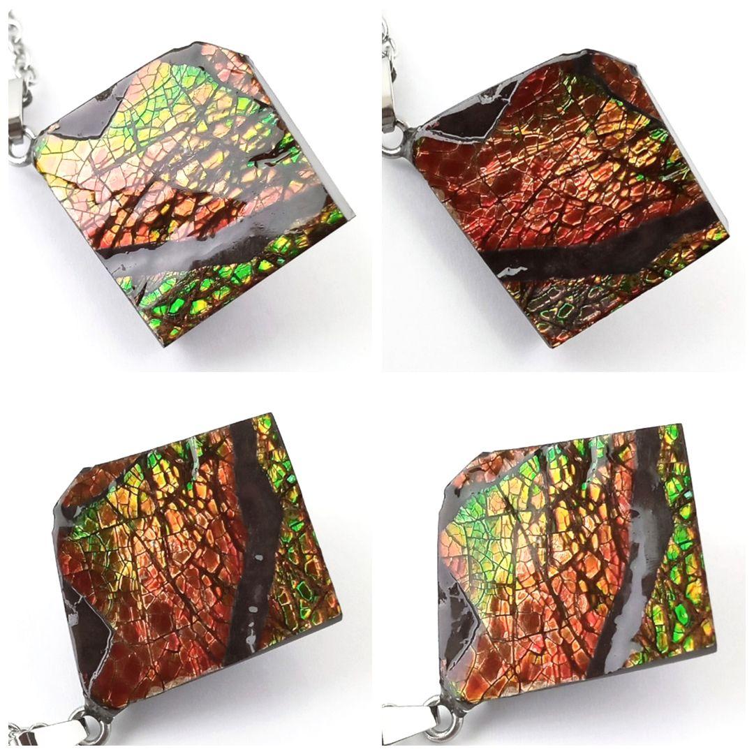 ネックレス｜超強力パワー！標本としても◎｜化石宝石　ドラゴンスキン・アンモライト