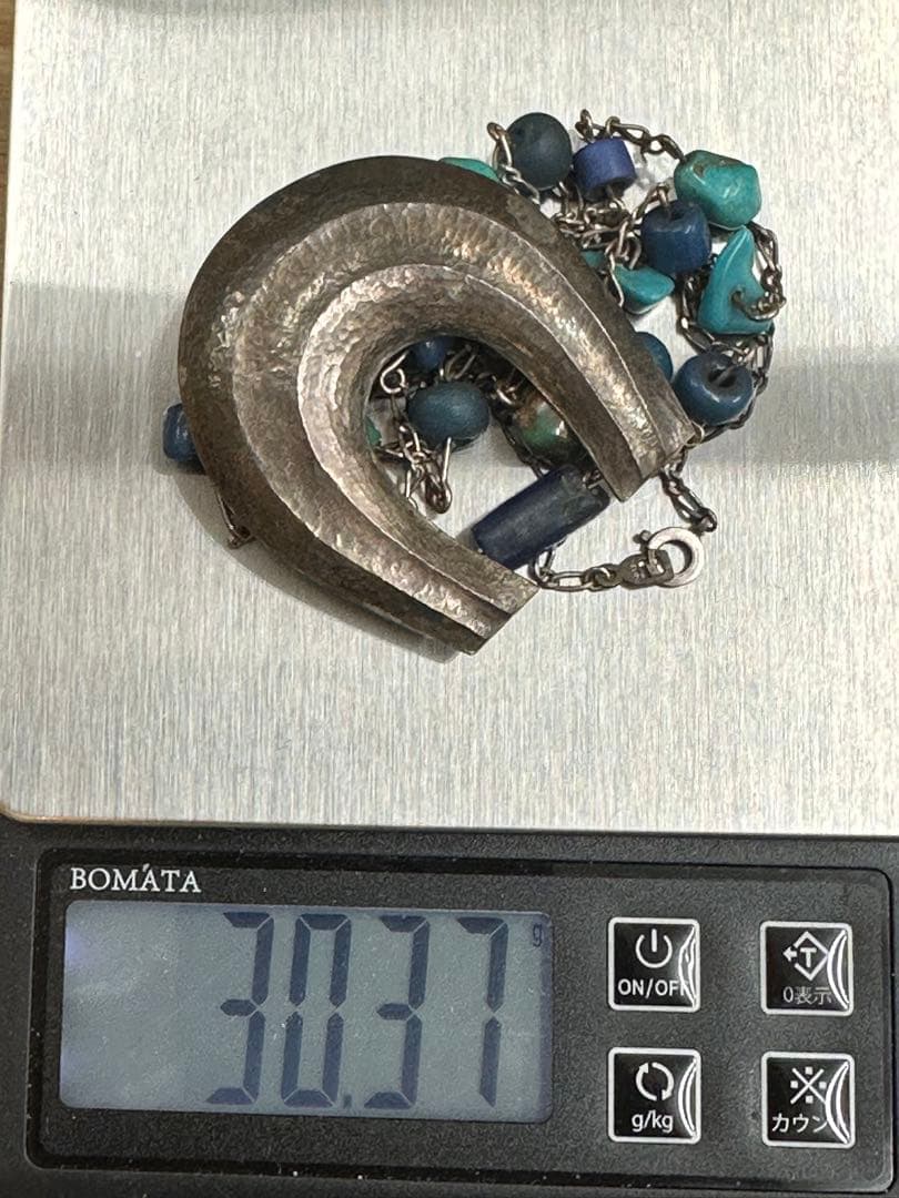 【⭐️珍品❣️早い者勝ち⭐️】珊子作　ヴィンテージ　シルバーネックレス　刻印入り