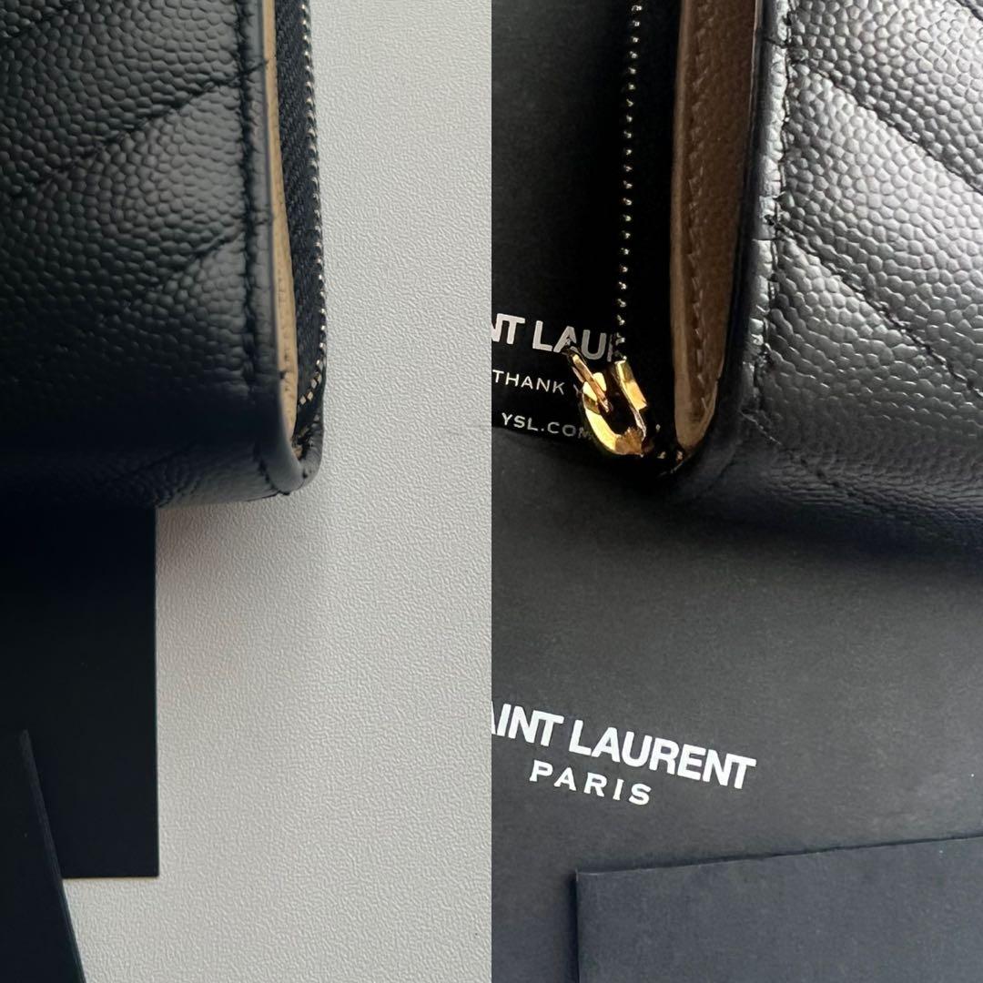 70 美品 SAINTLAURENT イヴサンローラン 2つ折り財布