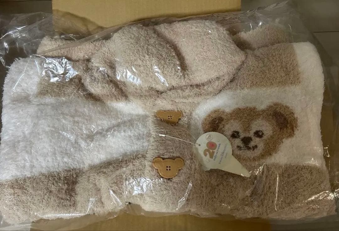 ダッフィー ジェラートピケ カーディガン もこもこ サイズM〜L