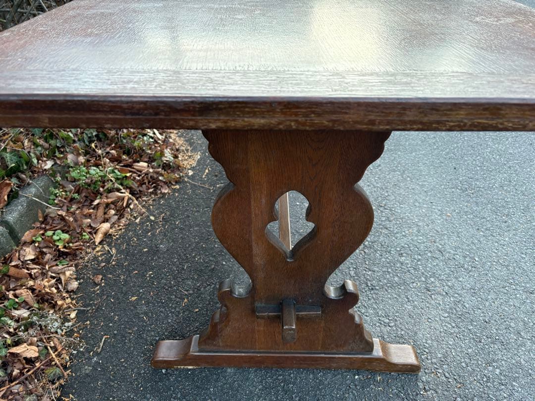 ③ イギリスヴィンテージ 4人掛け　ダイニングテーブル　リフェクトリーテーブル