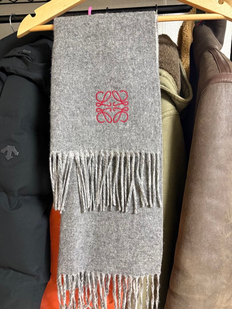 LOEWE ロエベ マフラー スカーフ バイカラー アナグラム