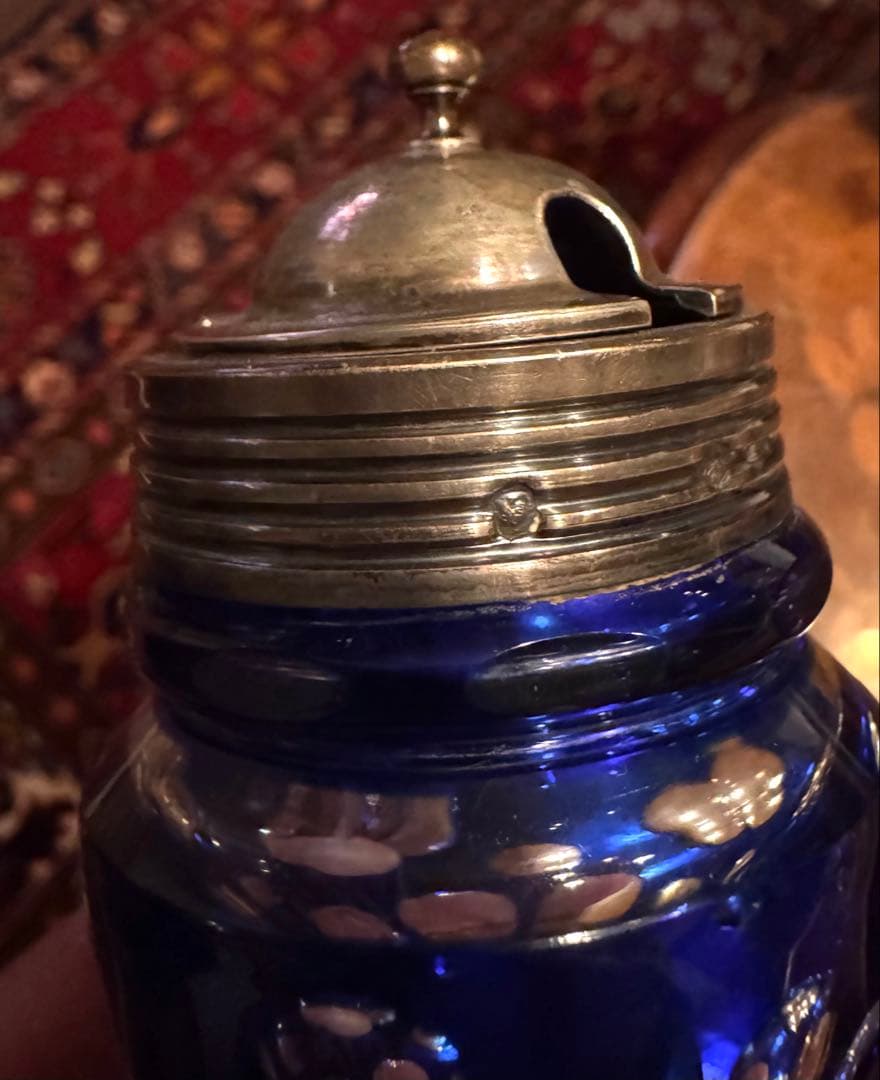 アンティーク　クリストフル&バカラ調味料入