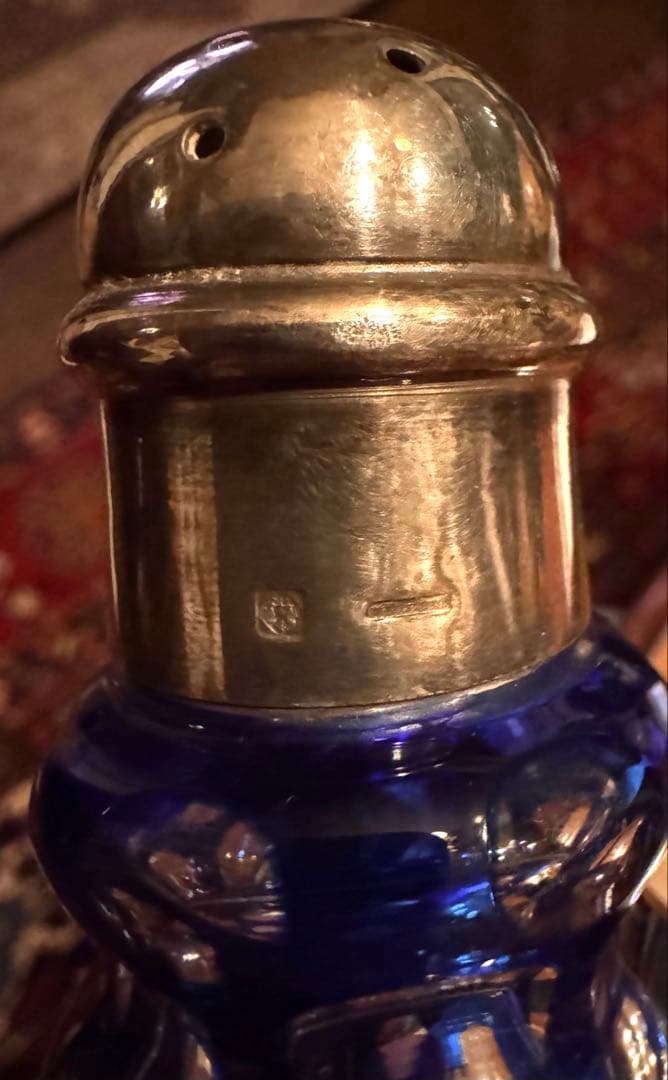 アンティーク　クリストフル&バカラ調味料入