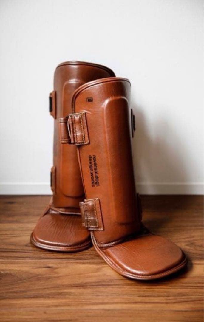 【本革仕様】REVERSAL リバーサル レガース 茶 M レッグガード